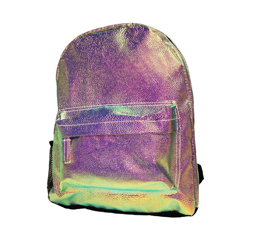 Girls Iridescent Reflective School Bag Backpack