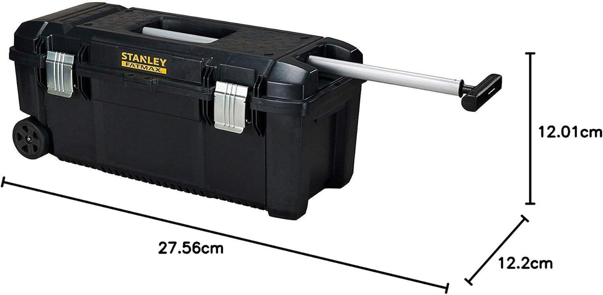 STANLEY FMST1-75761 Tool Box on Wheels with Pull Handle 28 Inch Black