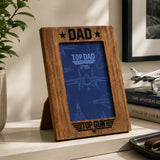 Top Gun Top Dad Photo Frame Brown
