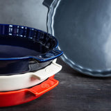 Peugeot Appolia Ceramic Tart Dish 30cm Blue