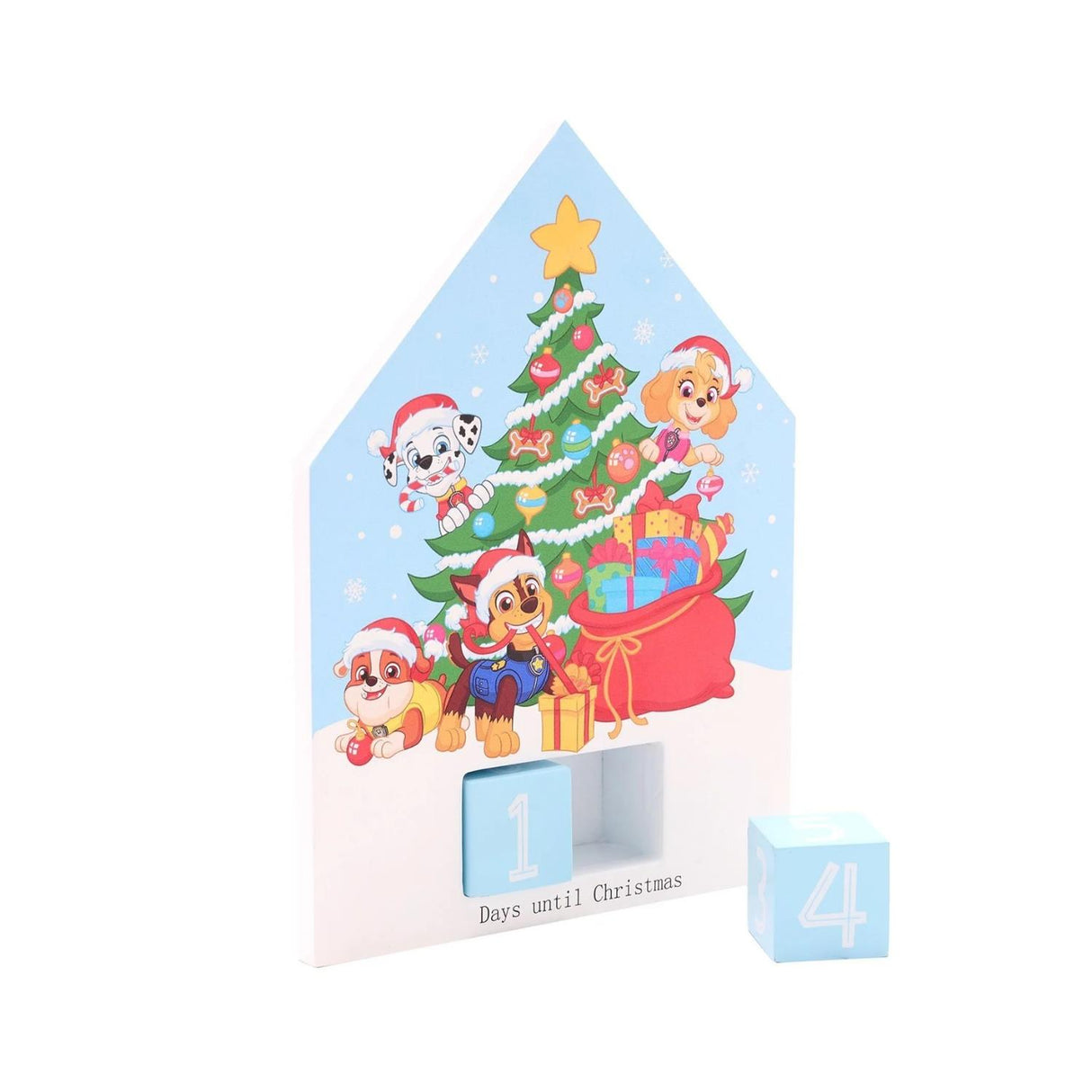 Paw Patrol Wooden Christmas Countdown Calendar