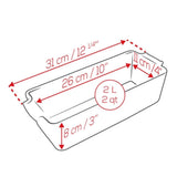 Peugeot Appolia Ceramic Baking Dish Loaf Tin 31cm Slate