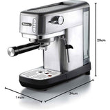 Ariete Slim Metal Espresso Coffee Maker 1300W Brushed Stainless Steel