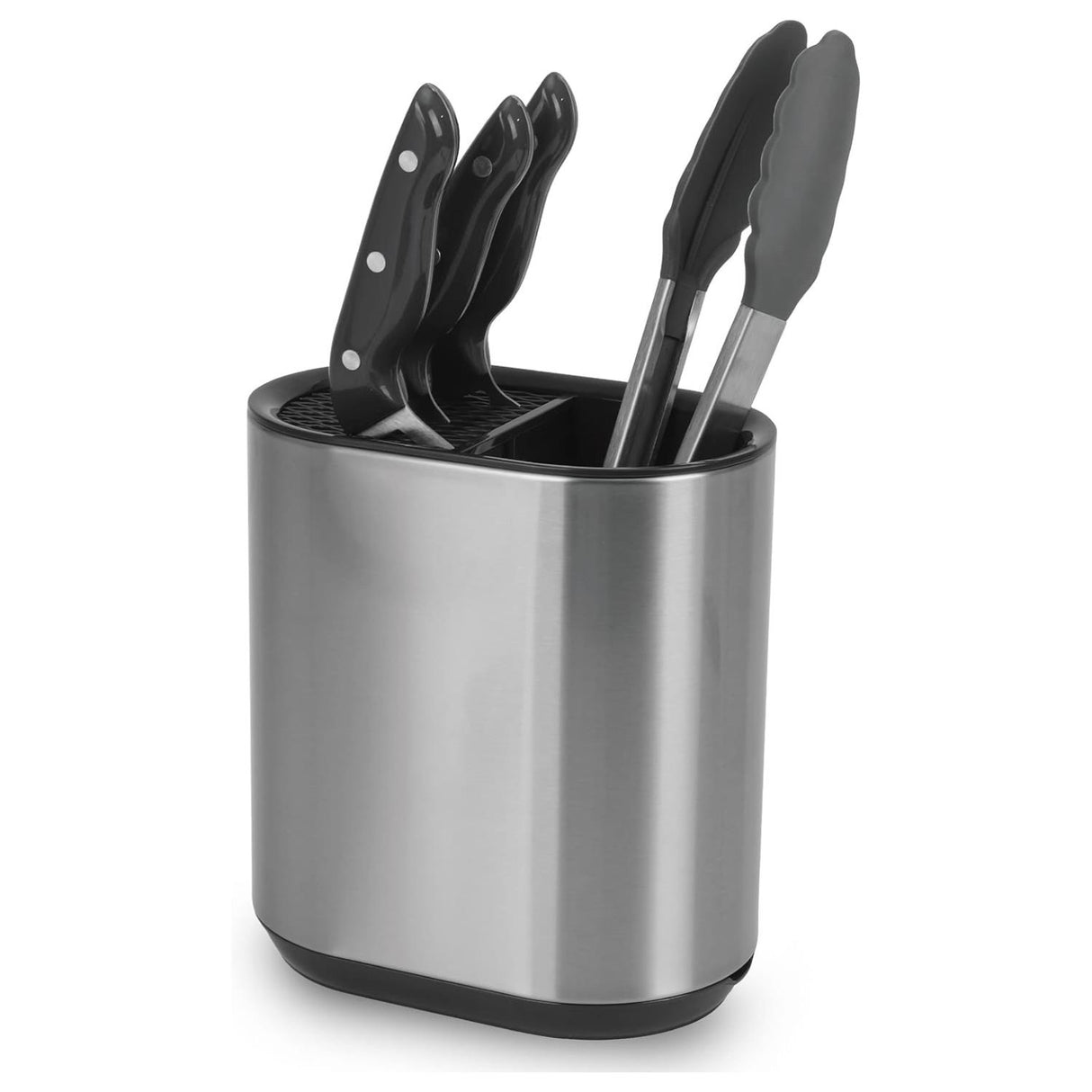 Kitchen Knife Block and Utensil Holder Storage Caddy Stainless Steel