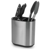 Kitchen Knife Block and Utensil Holder Storage Caddy Stainless Steel