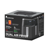 Bergner MasterPRO Digital 9L 3100 W Dual Air Fryer Black