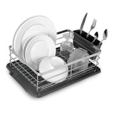 Kitchen Dish Rack Drainer with Utensil Holder and Removable Drip Tray