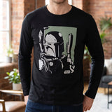 Star Wars Boba Fett Long Sleeve Graphic T-Shirt Size XXL Black