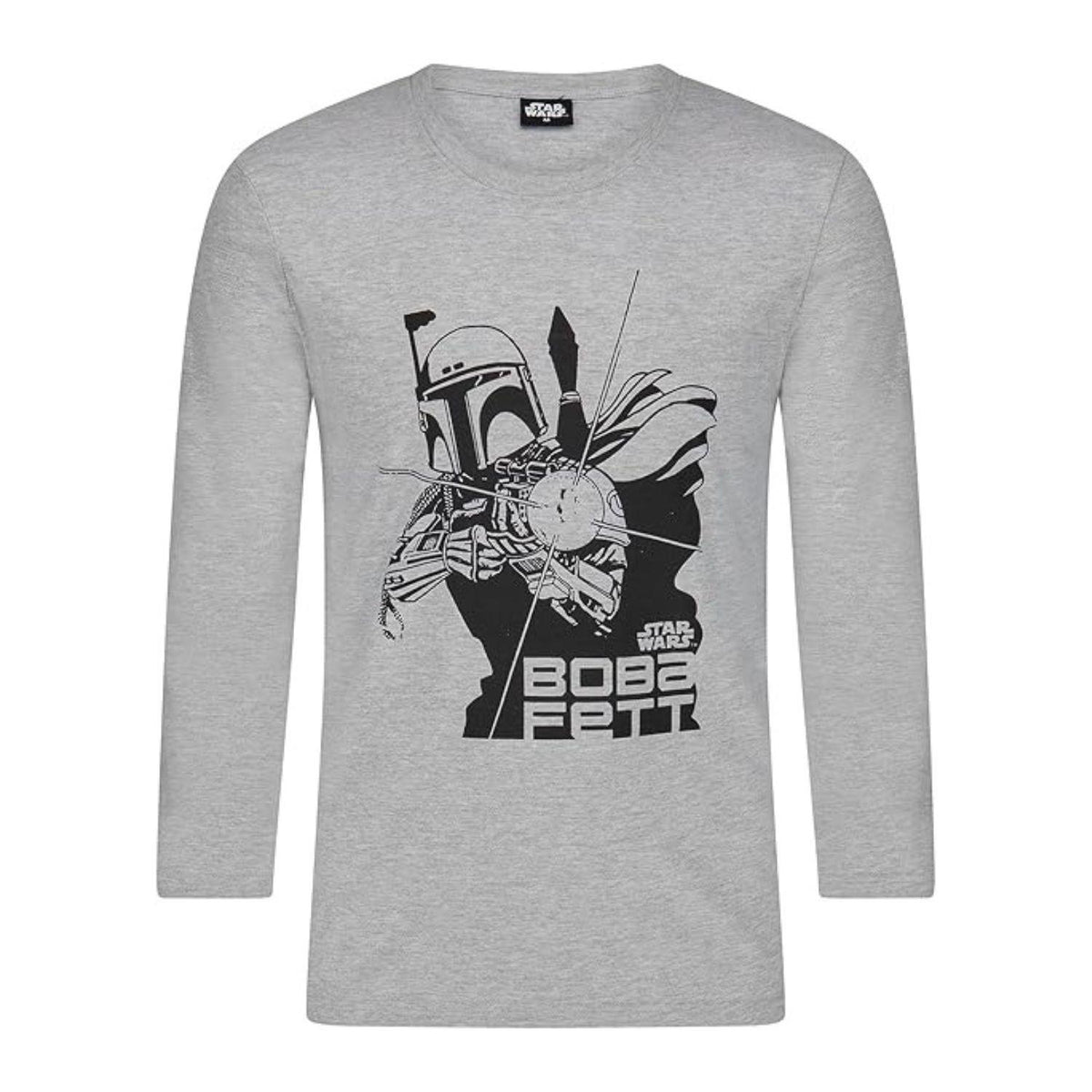 Star Wars Boba Fett Men's Long Sleeve T-Shirt Size L Grey