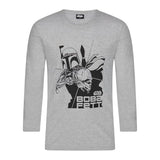 Star Wars Boba Fett Men's Long Sleeve T-Shirt Size L Grey