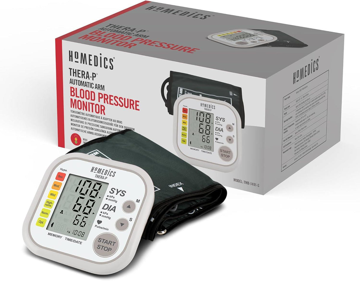 HoMedics Thera-P Automatic Arm Blood Pressure Monitor with Arrhythmia Detection