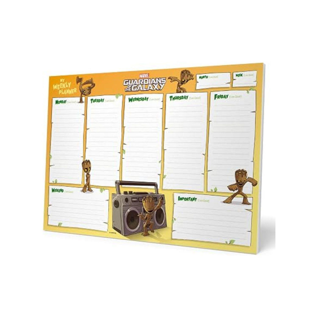 Guardians of the Galaxy Groot A4 Weekly Planner Notepad