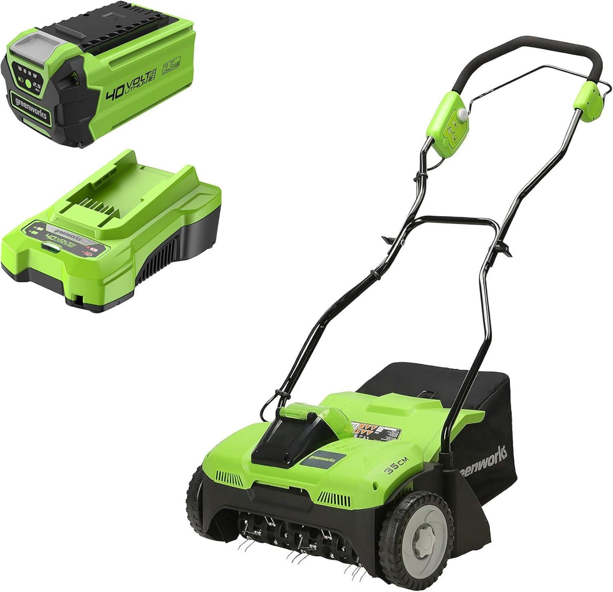Greenworks 40V Dethatcher 35cm includes 2.5Ah Battery