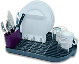 Calitek Dish Rack Drainer with Removable Drip Tray and Cutlery Holder