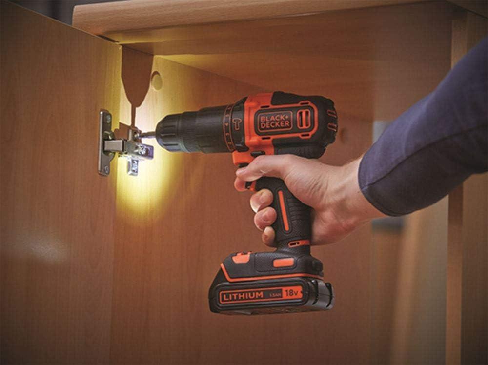"Black+Decker 1.5Ah 18V Cordless Hammer Drill – 80pcs"