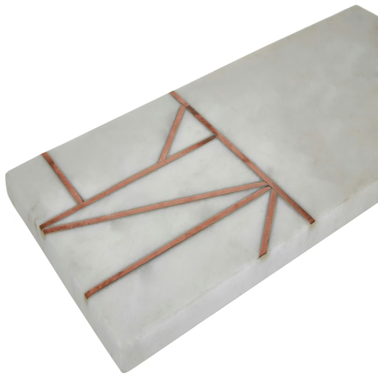 White Marble And Copper Inlay Paddle Board