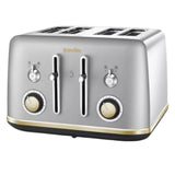 Breville Mostra VTT92901 4 -Slice Toaster Stainless Steel Silver and Gold