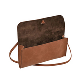 Top Gun PU Leather Sunglasses Case Brown