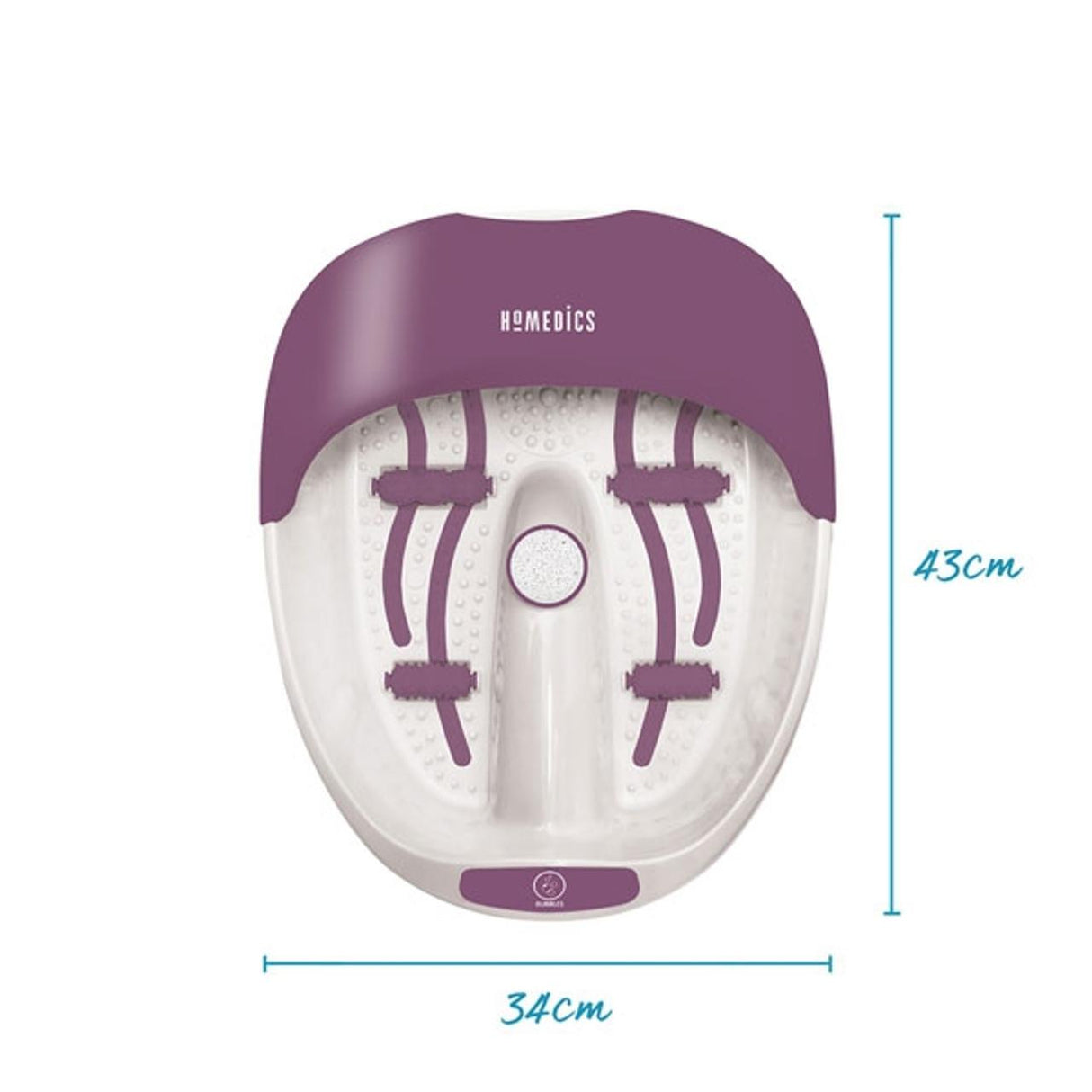 Homedics Luxury Foot Spa with Relaxing Hydro-Massage and Nail Care Kit Purple