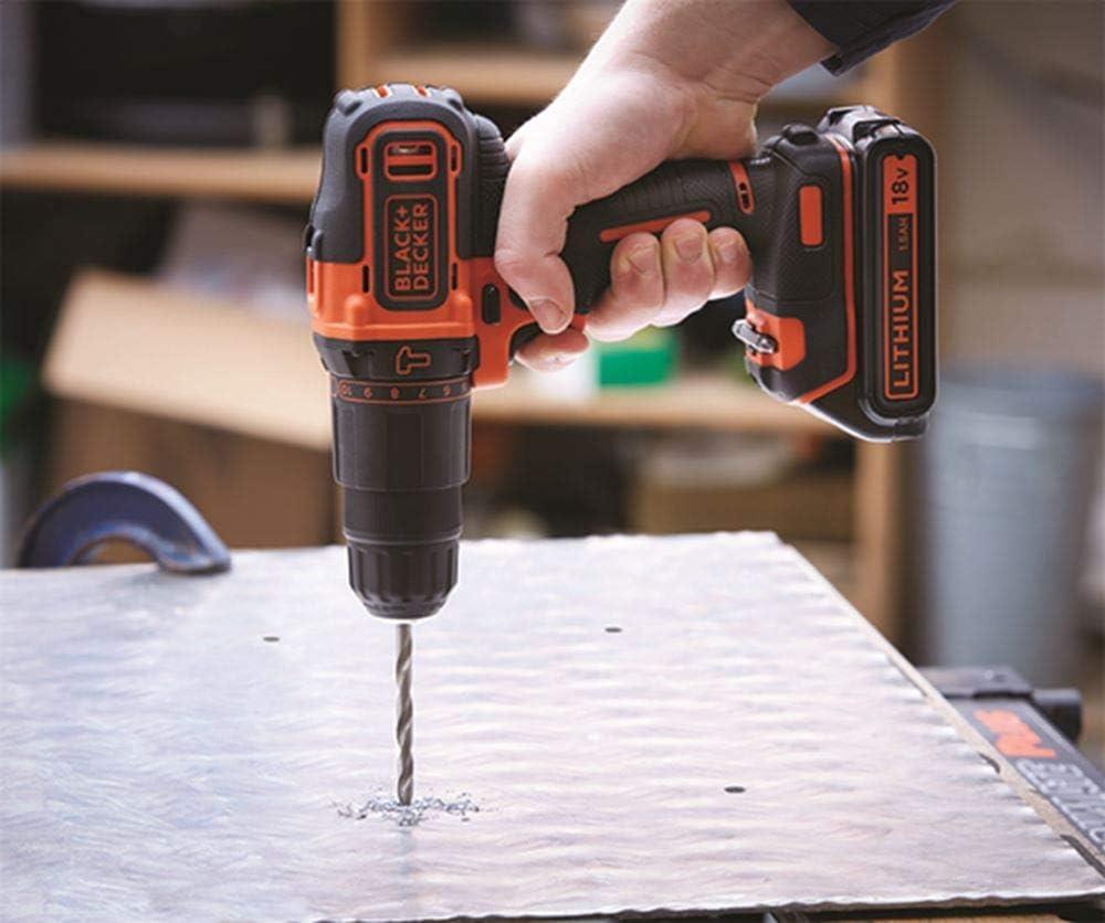 "Black+Decker 1.5Ah 18V Cordless Hammer Drill – 80pcs"