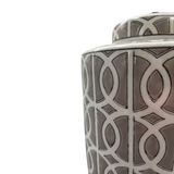 Grey Geometric Ceramic Table Lamp Home Lighting Decor