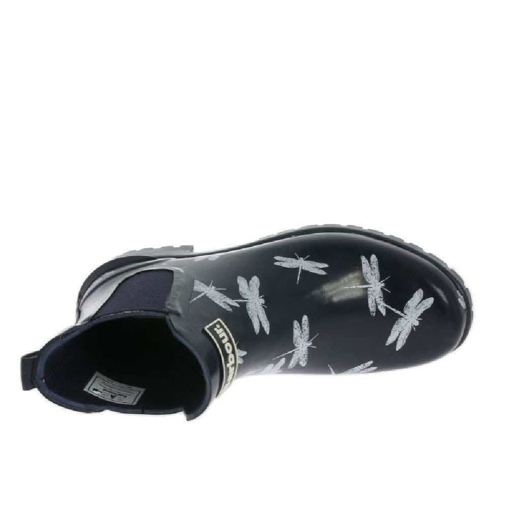 Barbour Wilton Wellies - UK4 Navy/Dragon Fly Pattern