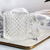 Elegant Crystal Storage Jar with Lid H14cm