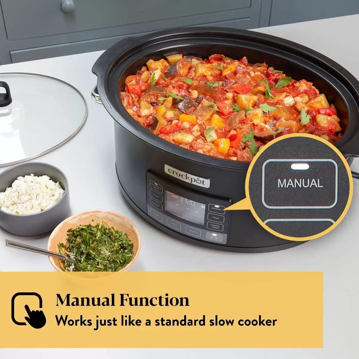 Crockpot TimeSelect 5.6L Digital Slow Cooker CSC093 Black