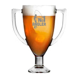 No 1 Angler Fishing Trophy Pint Glass Clear