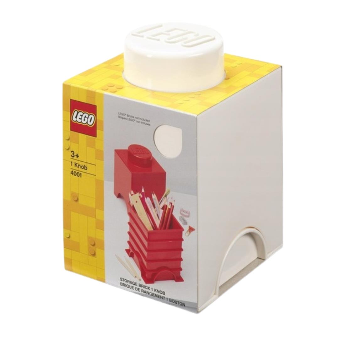 LEGO Round 1-Stud 1.2L Stackable Storage Brick White