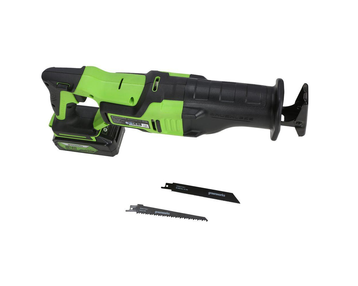 Greenworks 24V Brushless Motor Reciprocator Saw Tool Only Excludes Battery and Charger
