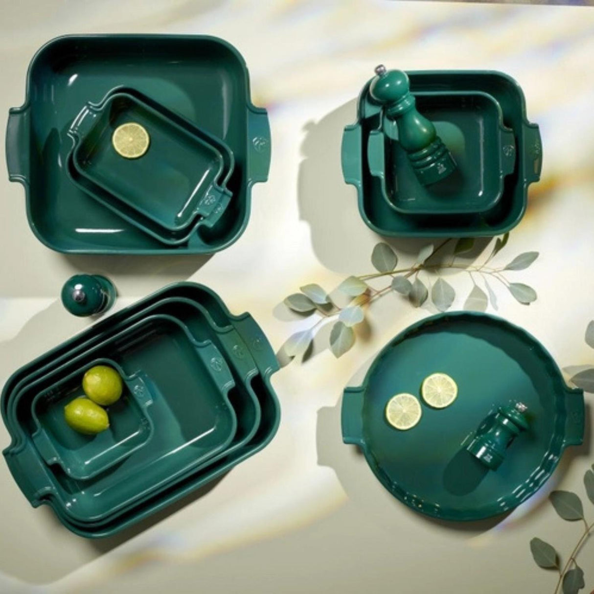 Peugeot Appolia Ceramic Tart Dish 30cm Forest Green