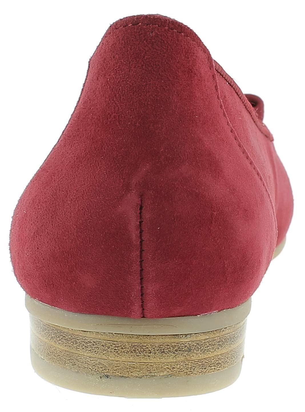 Hirschkogel Women's Closed Toe Ballet Flats - Red, 8.5 UK