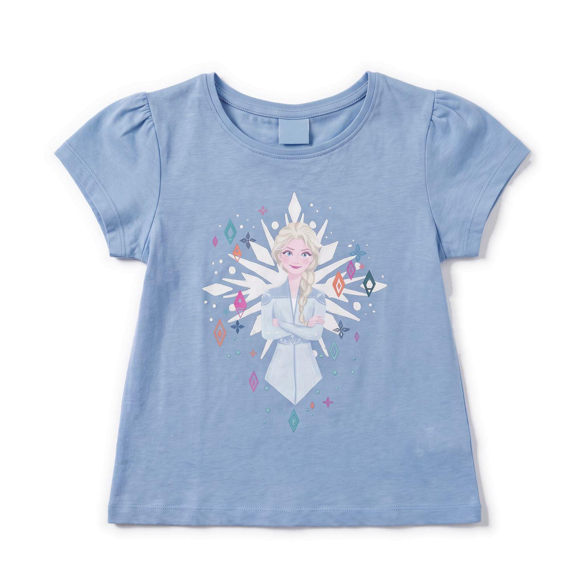 Disney Frozen Elsa Girls' 2 Piece 100% Cotton Pyjama Set Age 5-6 Blue