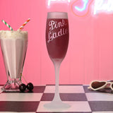 Fandomania Grease 'Pink Ladies' Frosted Flute Glass