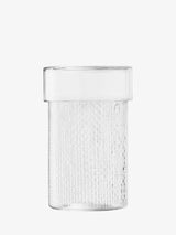 LSA Wicker Collection Mouth Blown Glass Container with Lid H24.5cm