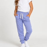 Girls 100% Cotton Joggers Size 5-6 Years Lilac