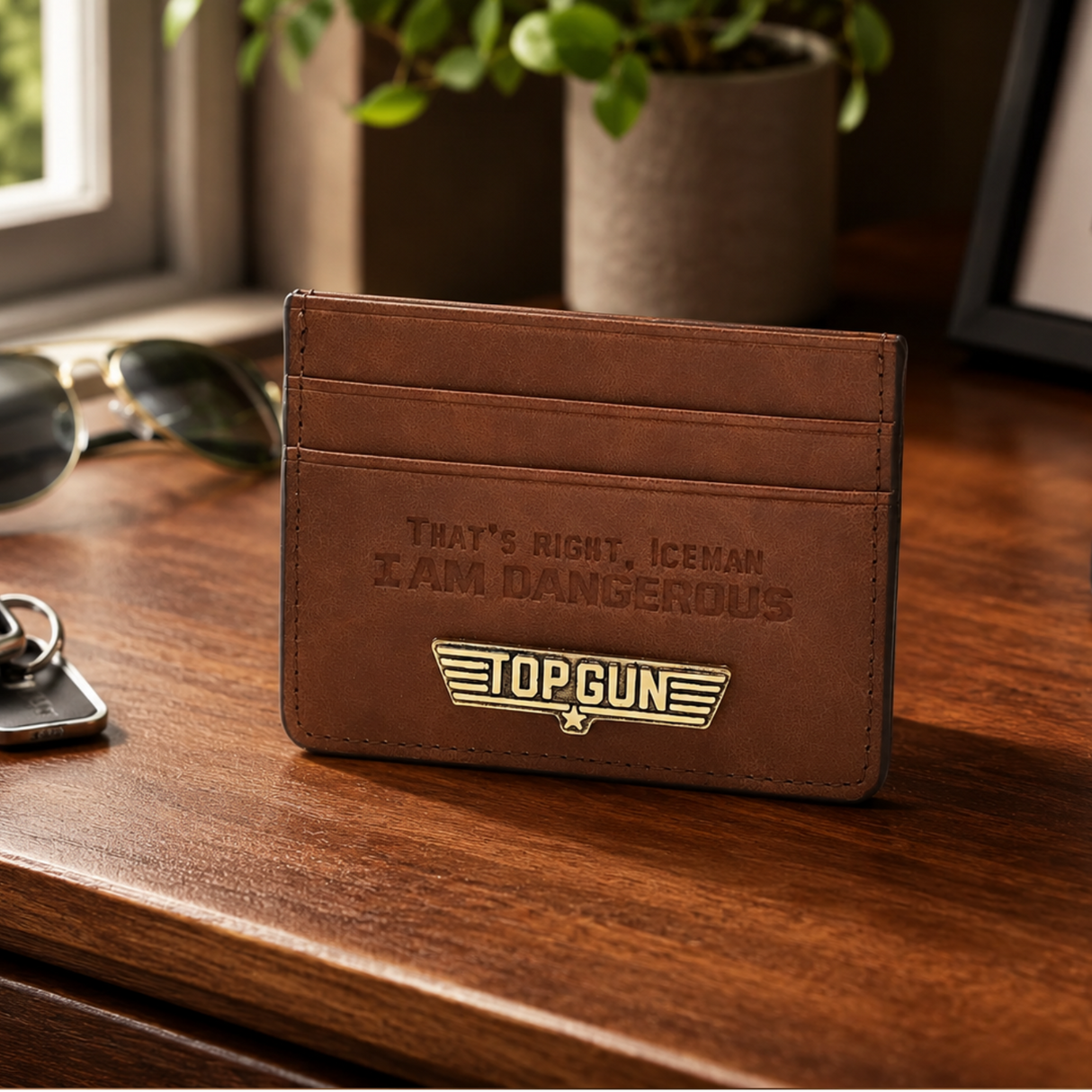 Top Gun Card Holder Wallet Tan