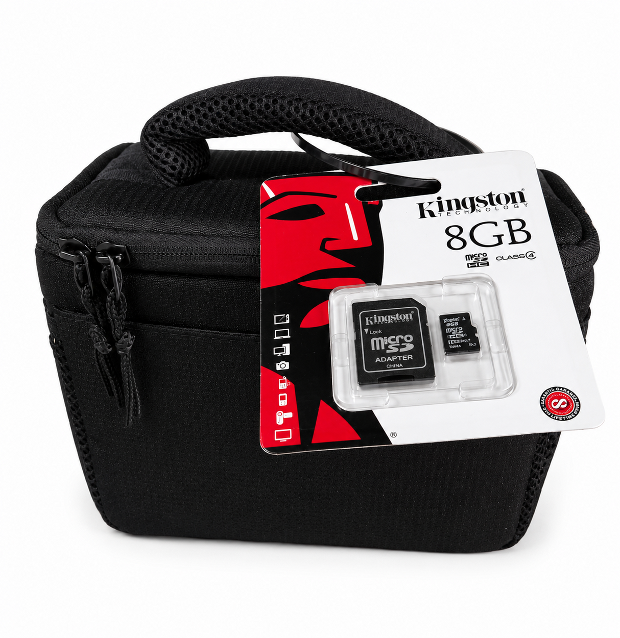 Dorr Action Black Camera Bag with 8GB SD Card