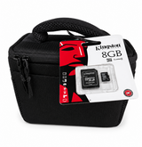 Dorr Action Black Camera Bag with 8GB SD Card