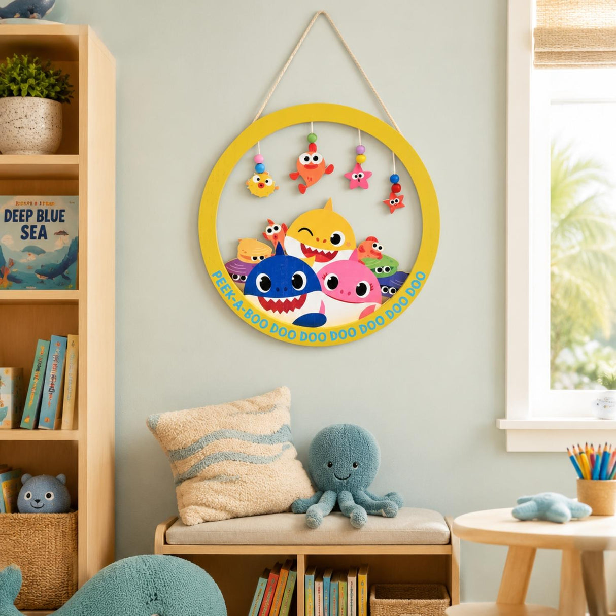 Baby Shark Hanging Plaque Yellow