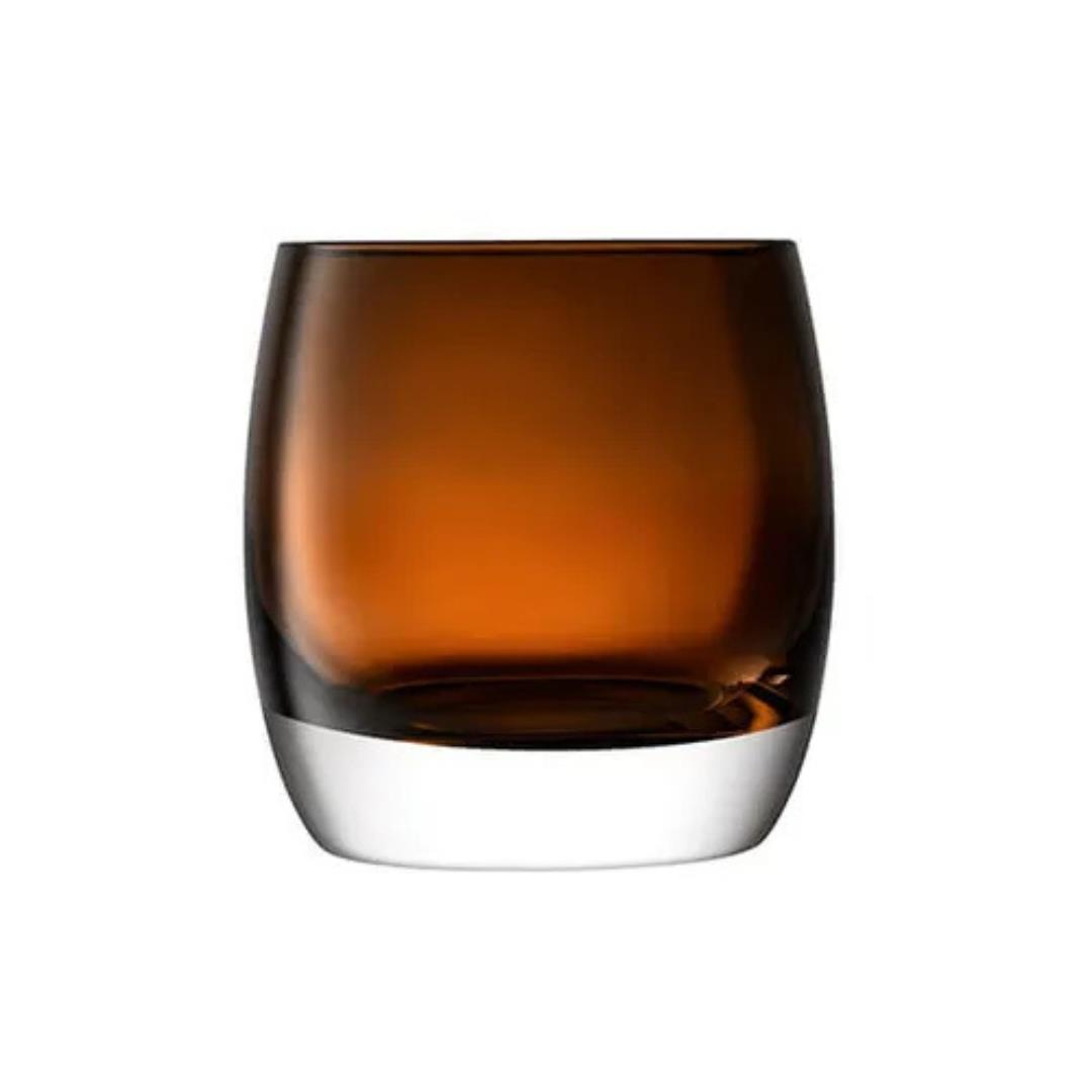 LSA Whisky Club Glass Ice Bucket 15cm Peat Brown