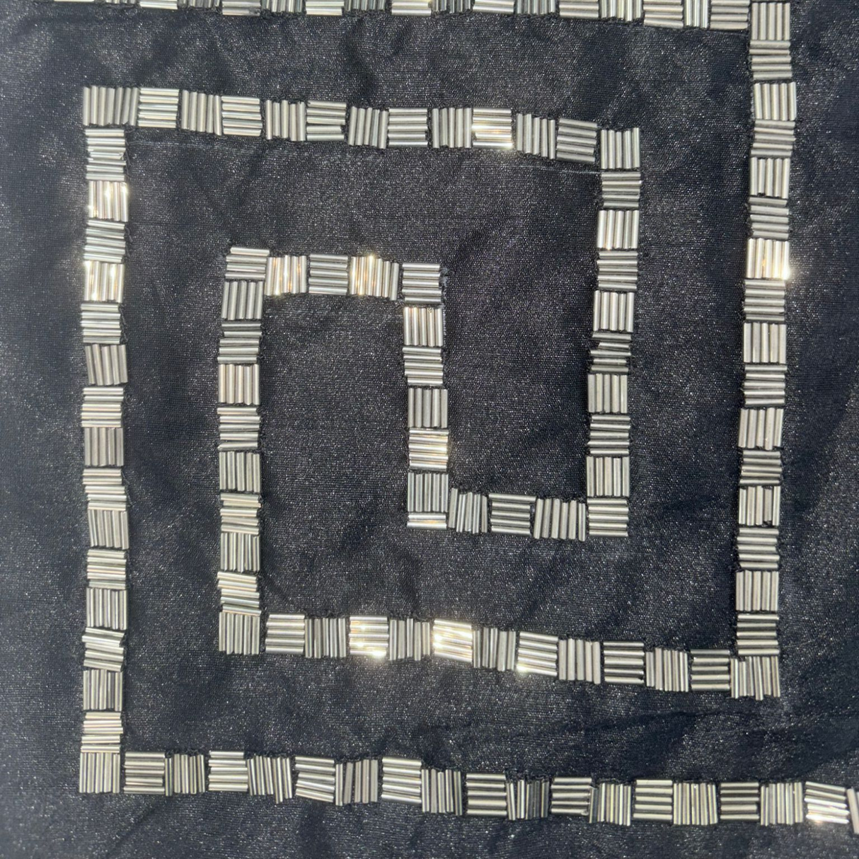 Black Geometric Pattern Cushion Cover