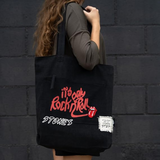 The Rolling Stones Premium Cotton Tote Shopping Bag Black