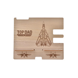 Top Gun Wooden Desk Tidy Brown