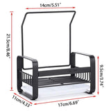 Kitchen Sink Caddy Organiser with Drying Rack Black