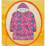 Girls Disney Stitch & Angel Hooded Blanket Pink One Size