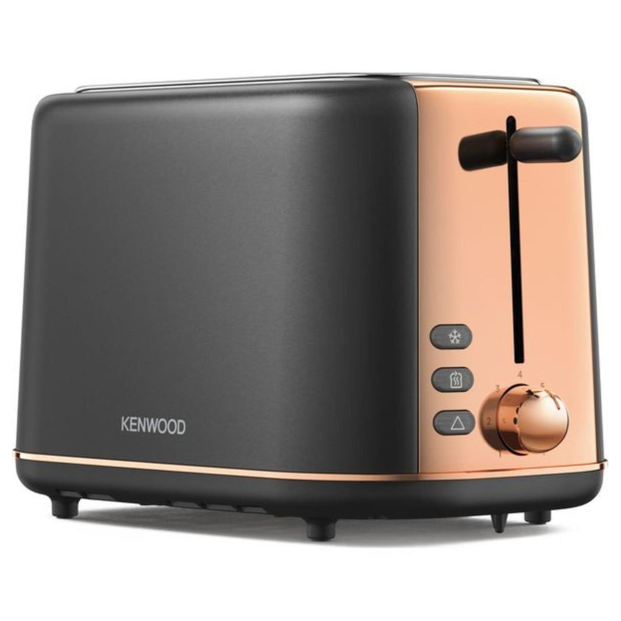 Kenwood Abbey Lux TCP05.C0DG 2 Slice Toaster Dark Grey and Rose Gold