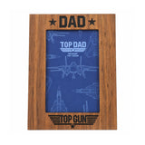 Top Gun Top Dad Photo Frame Brown