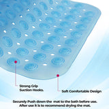 Non-Slip Durable Bath Shower Mat with Suction Cups 40cm x 100cm Blue
